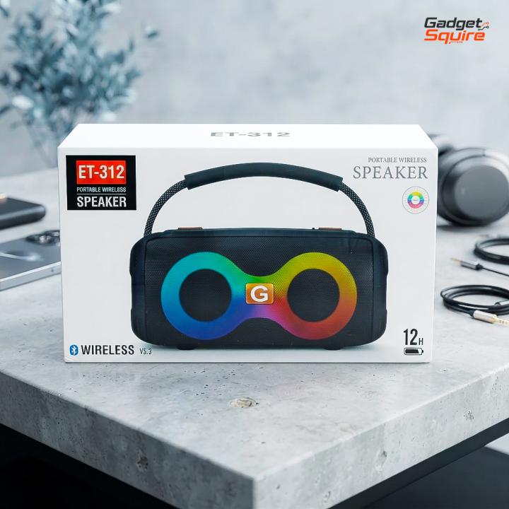 ET-312 Portable Wireless RGB Lighting Speaker | Powerful Sound in And Compact Design.